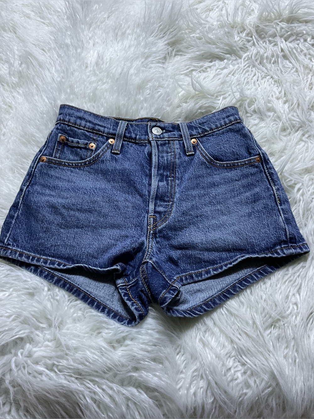 Levi's Premium 501 Original Fit High Rise Women's Shorts in Midnight